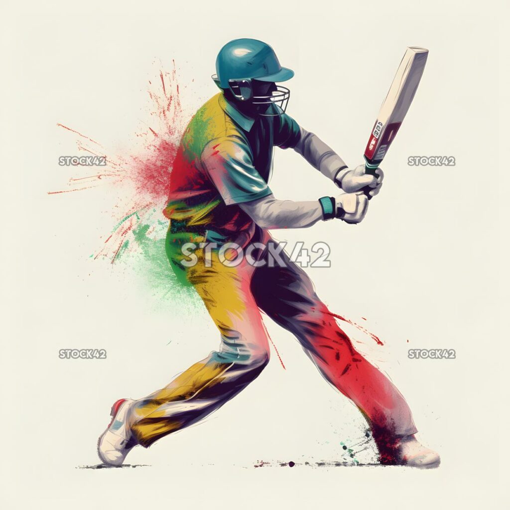 A batsman playing a late cut colors one