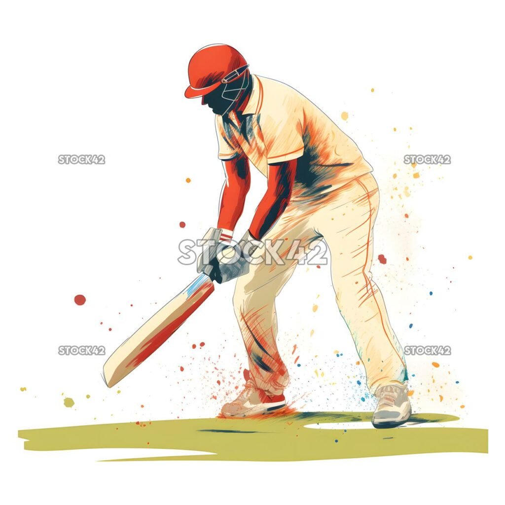 A batsman playing a late cut colors three