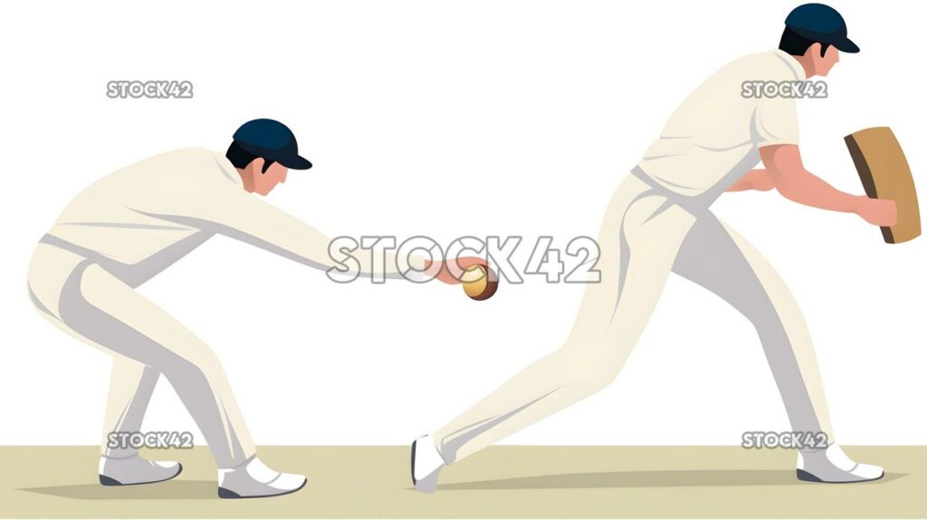 A bowler delivering a full ball to the batsman colors two