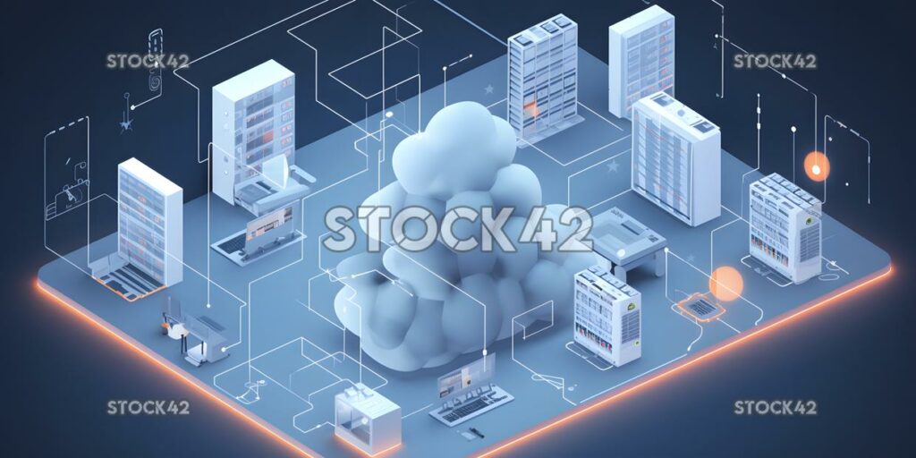 Eine Cloud-Infrastruktur mit virtuellen Servern und Containern