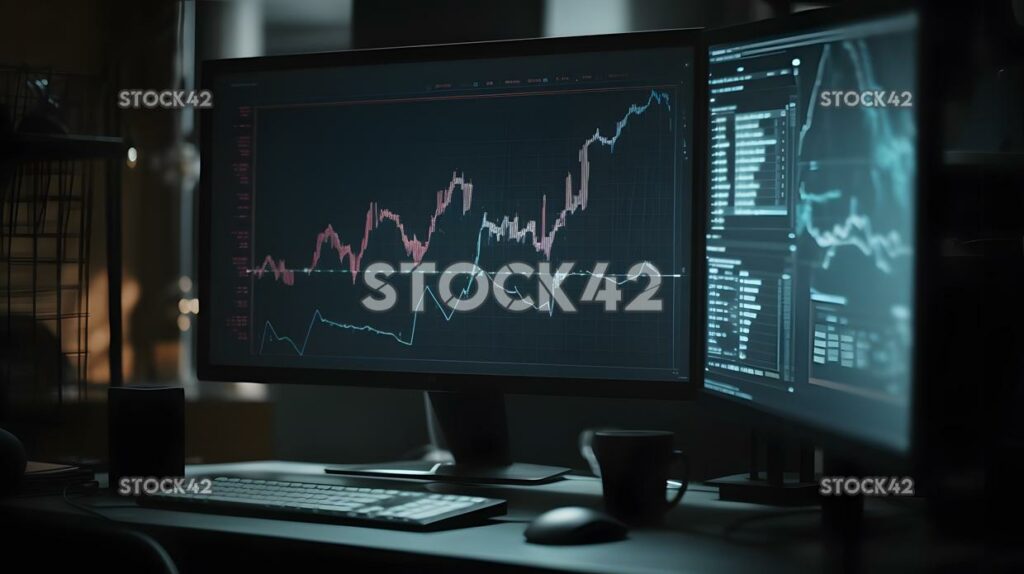 A computer screen displaying a graph and data analysis ci