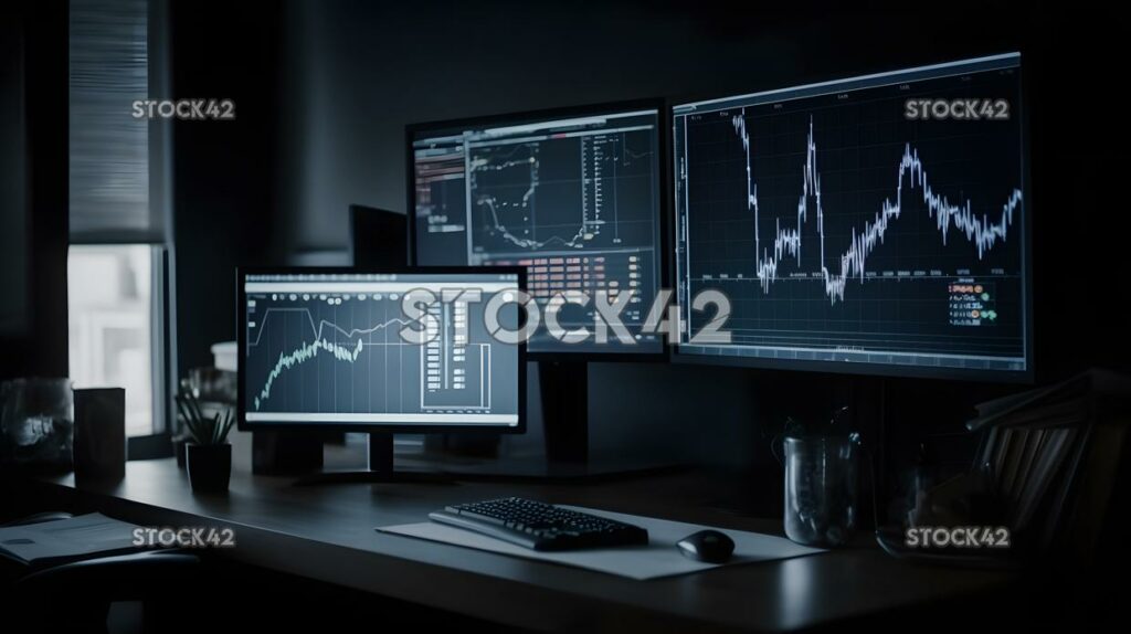 Ein Computerbildschirm, auf dem ein Diagramm und ein Datenanalyseprogramm angezeigt werden