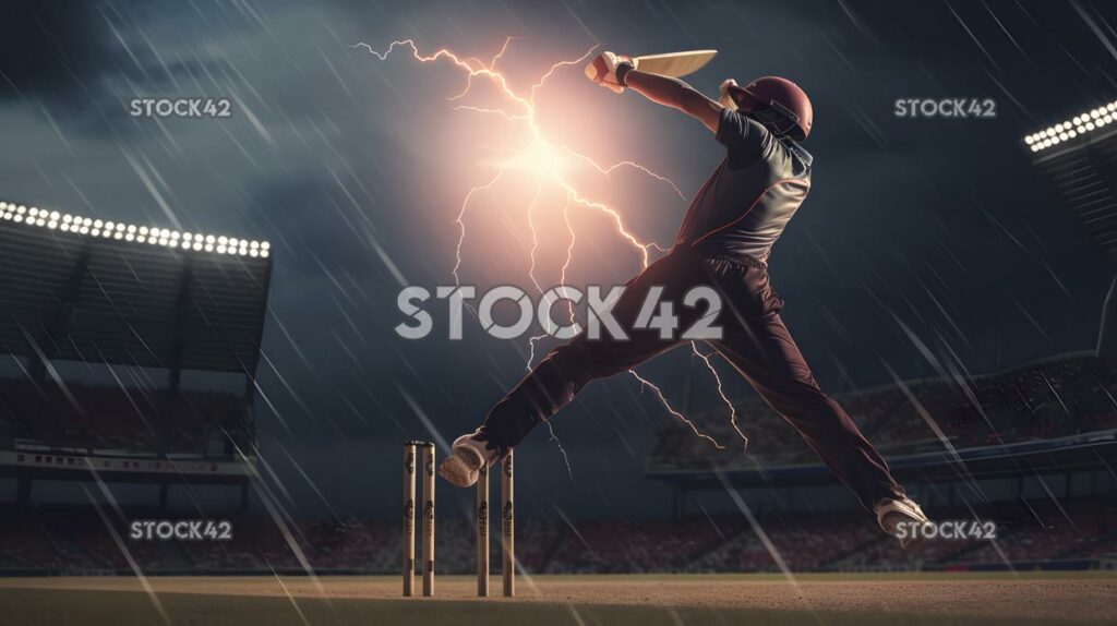 A cricket ball being hit towards a fielder who is positio