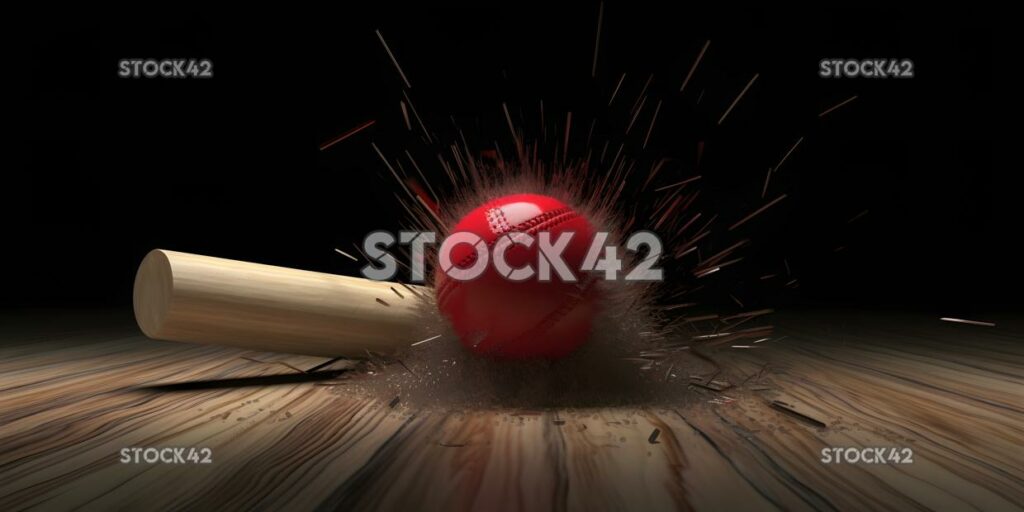 A cricket ball hitting the stumps and dislodging a bail H one