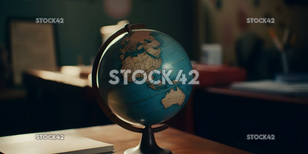 A globe sitting on a teachers desk cinematic one