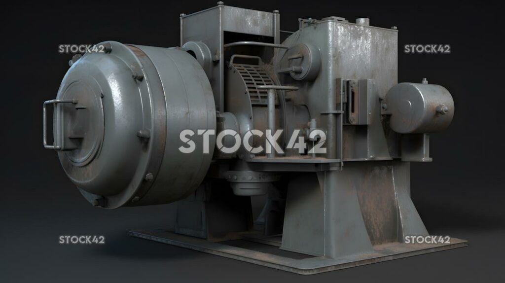 A large industrial grinder for grinding metal components_