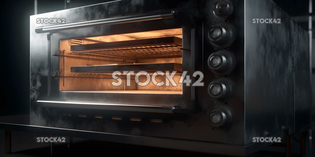 Un gran horno industrial para productos de panadería Hiperrealista dos