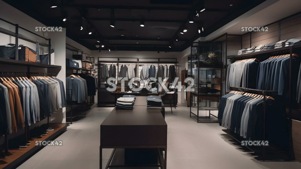 A modern and stylish clothing store with multiple display two