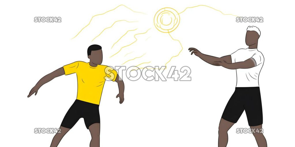 A player receiving a pass with their head dynamic lightni