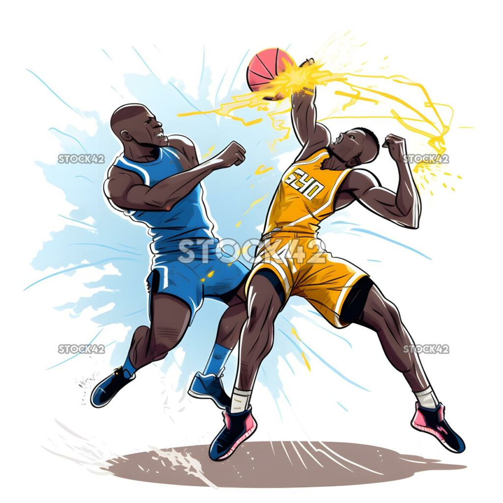 A player taking a charge sacrificing their body to draw a one