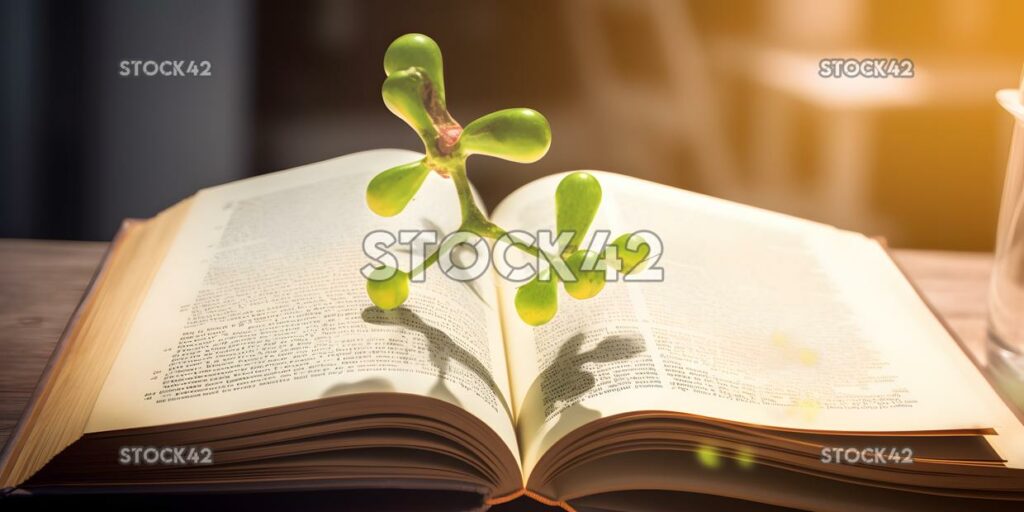 A science textbook open to a chapter on photosynthesis one