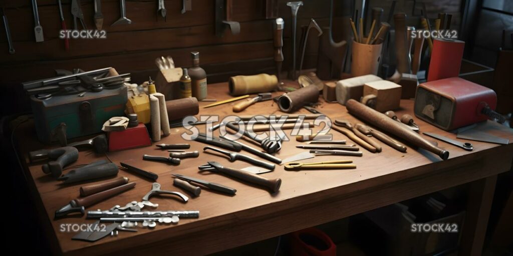 A set of tools including hammers screwdrivers and pliers  one