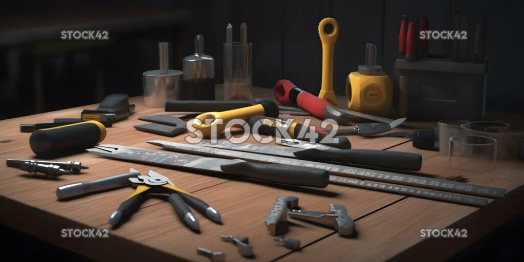 A set of tools including hammers screwdrivers and pliers_