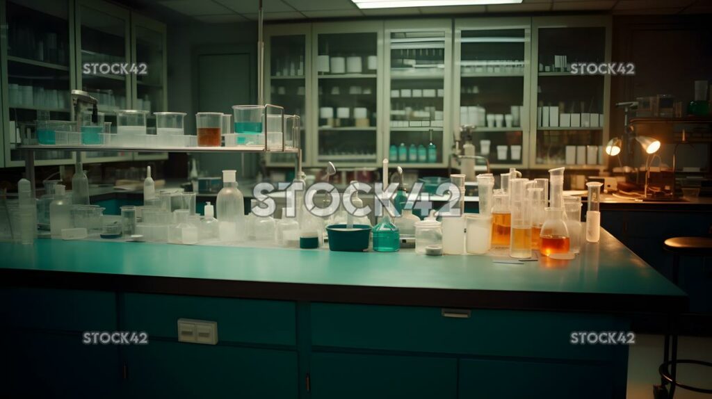 A shot of a university research laboratory with equipment two