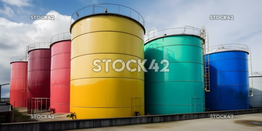 A storage tank for liquid chemicals in a chemical plant c