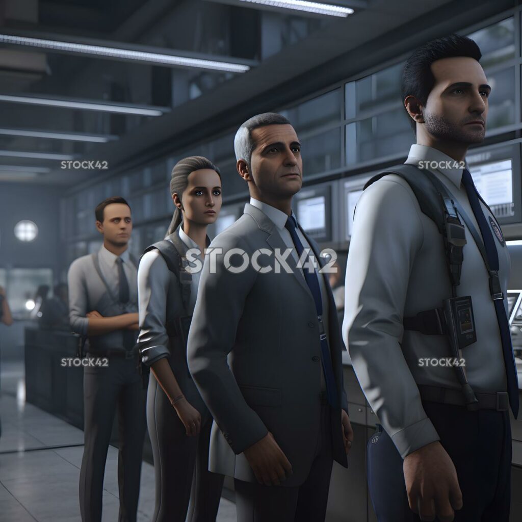 A team of employees using project cinematic Hyper-realist two