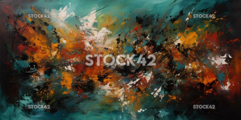 Abstract expressionism action painting color field textur five