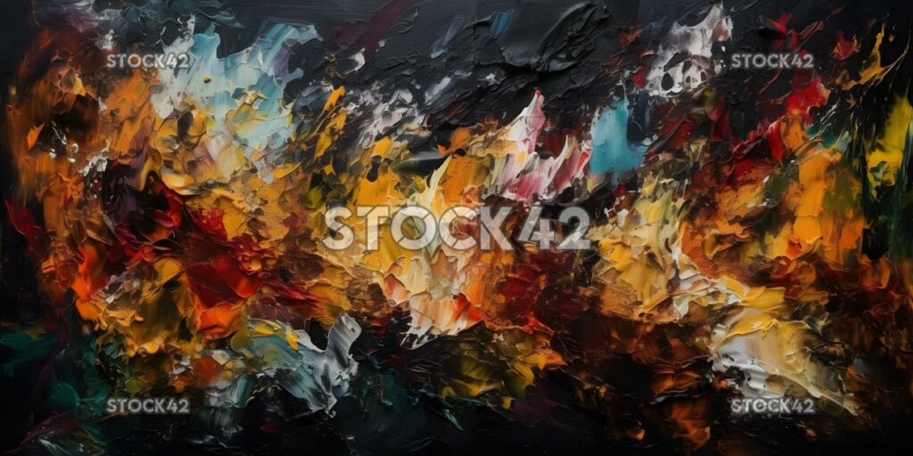 Abstract expressionism action painting color field textur seven