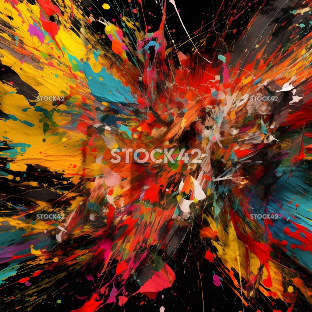 Abstract expressionism paint splatters textures colors-