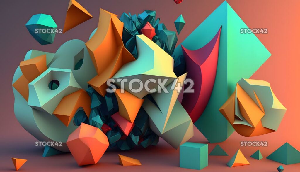 Abstract geometry shapes colors