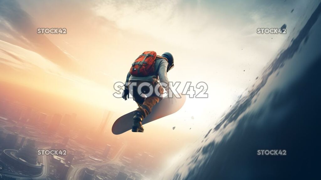 Action sports adrenaline risk passion Hyper-realistic