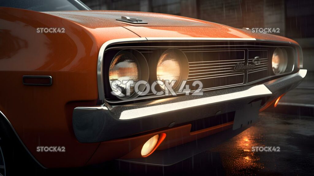 Amerikanisches Muscle-Car-lautes leistungsstarkes Hyperrealistische Textur drei