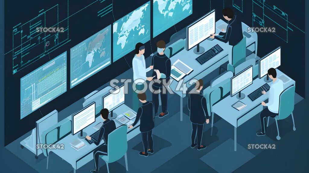 An IT operations team performing system administration an five