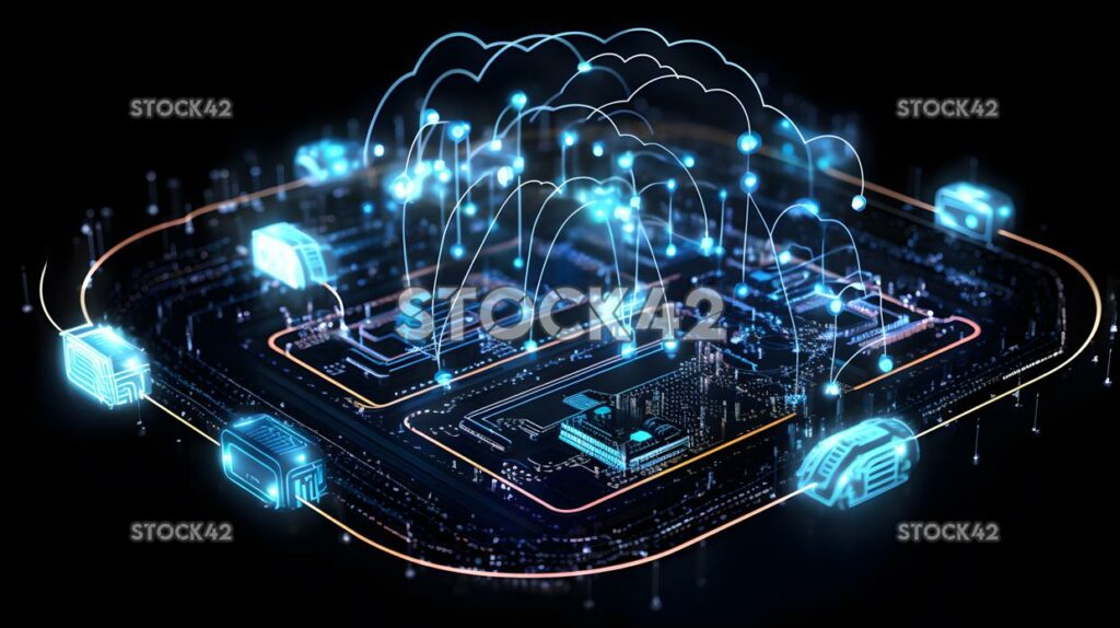 Un dispositivo IoT que se comunica con una plataforma en la nube recopila uno