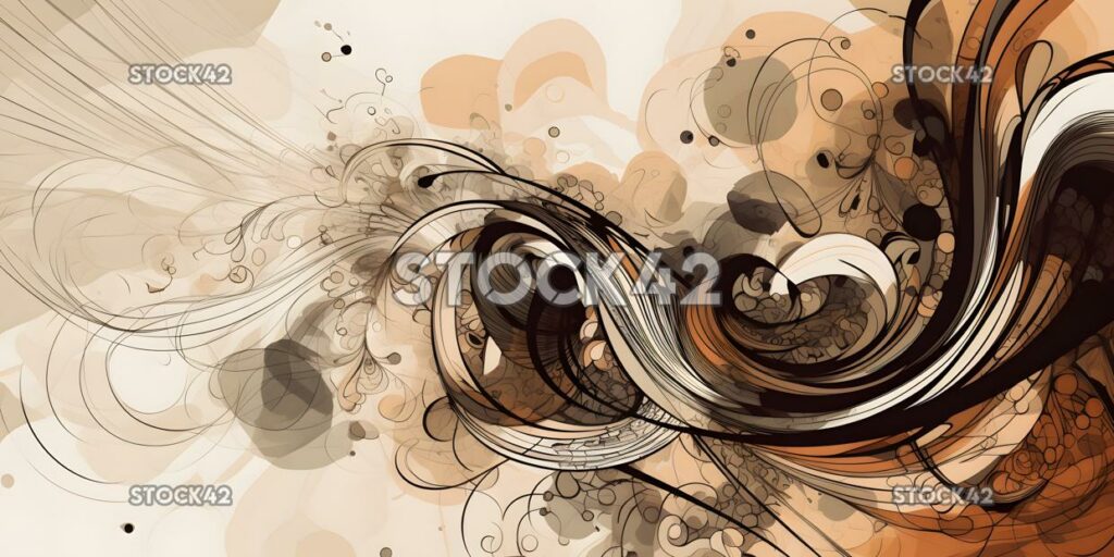 An abstract design with swirling shapes and lines two