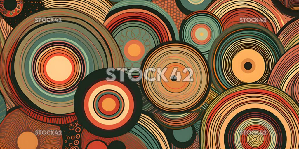 An abstract pattern of concentric circles