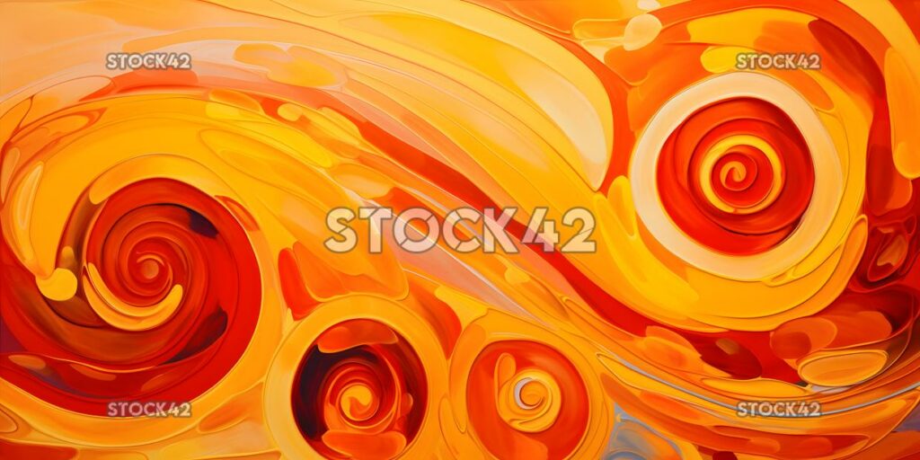 An abstract swirl of oranges and yellows