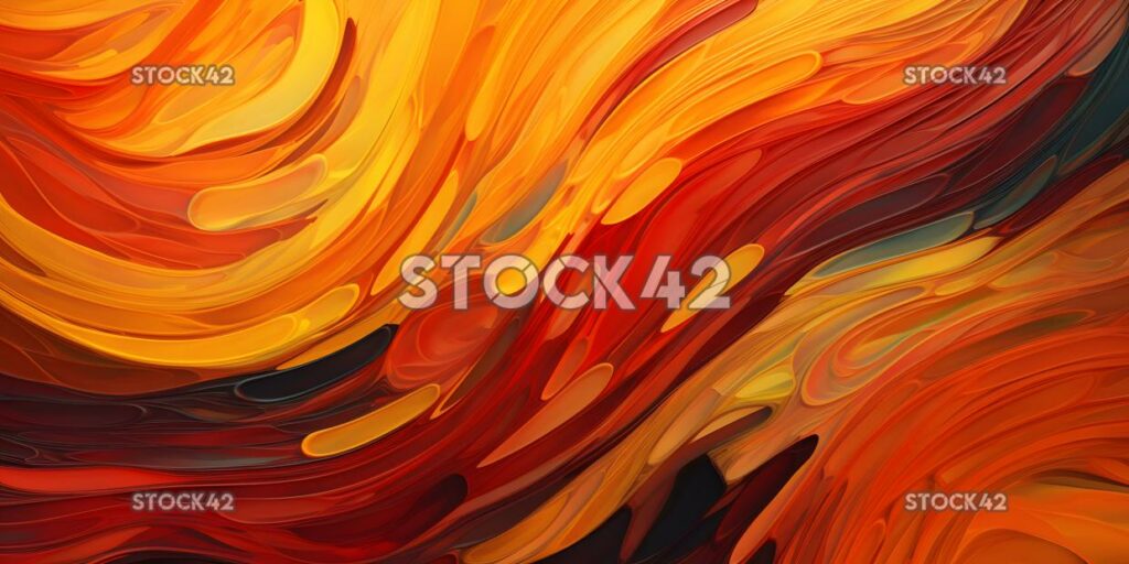 An abstract swirl of oranges and yellows one