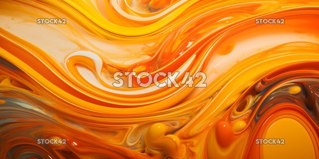 An abstract swirl of oranges and yellows three