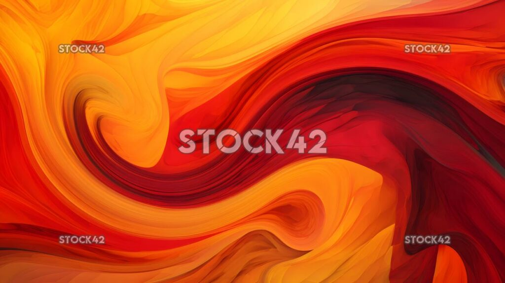 An abstract swirl of reds oranges and yellows