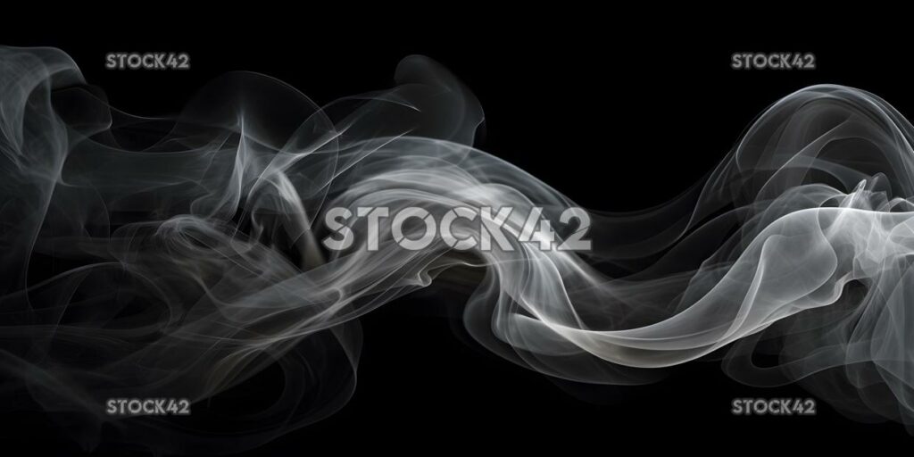 An ethereal design of wispy smoke trails in shades of whi