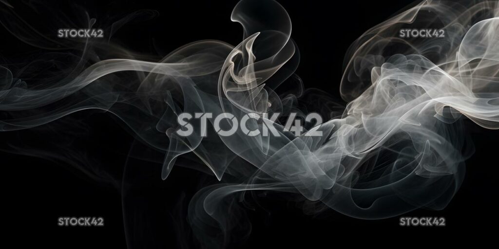 An ethereal design of wispy smoke trails in shades of whi two