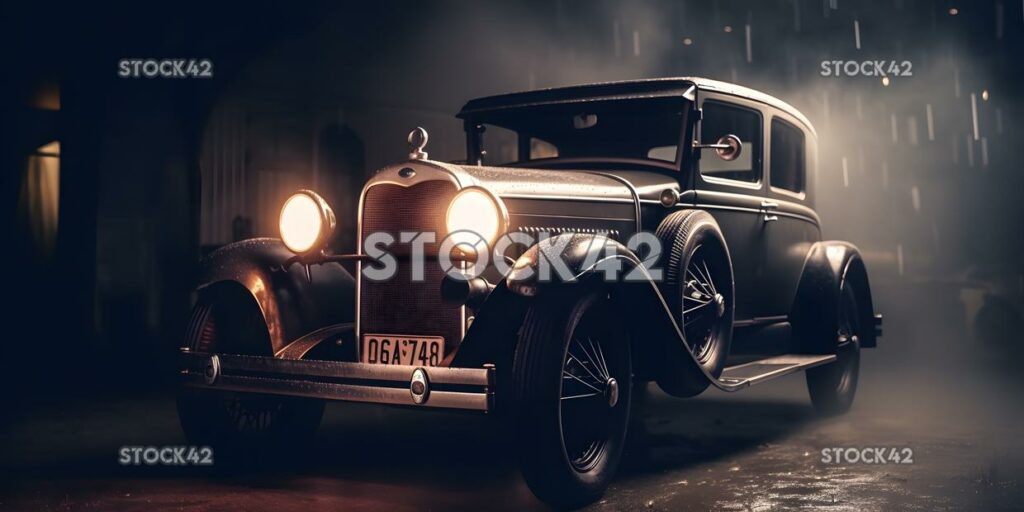 Antique car history vintage dynamic lightning cinematic one