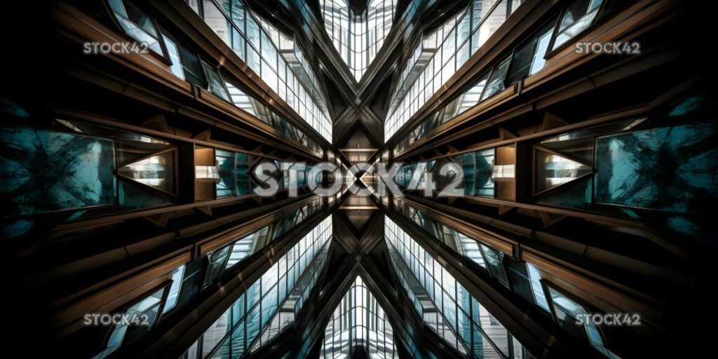 Architecture abstract lines patterns symmetry Hyper-reali