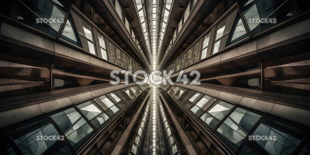 Architecture abstract lines patterns symmetry Hyper-reali one