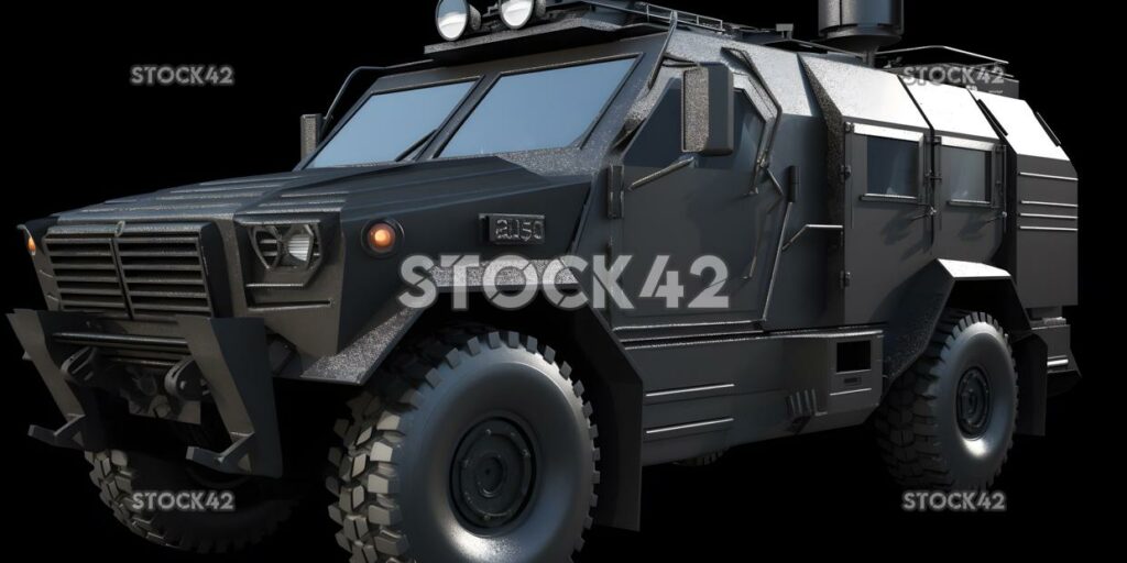 Armored car security protection Hyper-realistic one