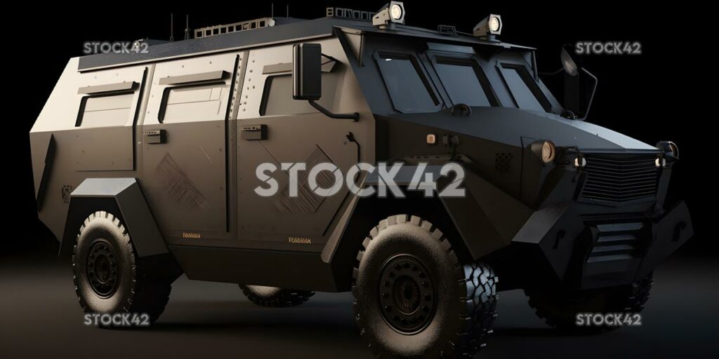 Armored car security protection Hyper-realistic two