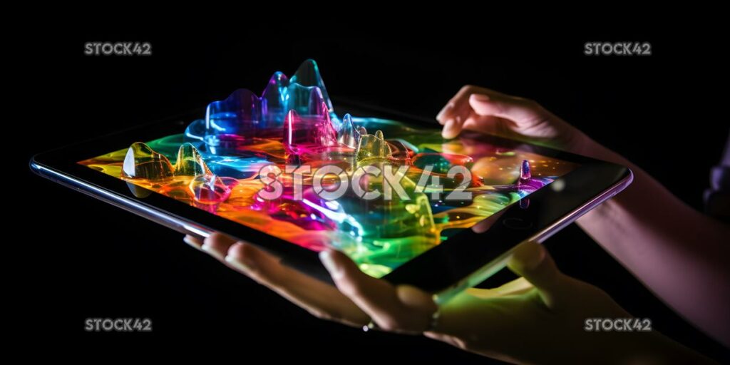 Augmented reality digital virtual interface colors