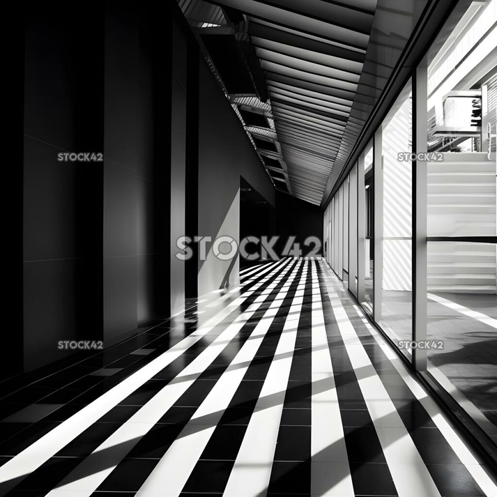 Black and white shades contrasts lines four