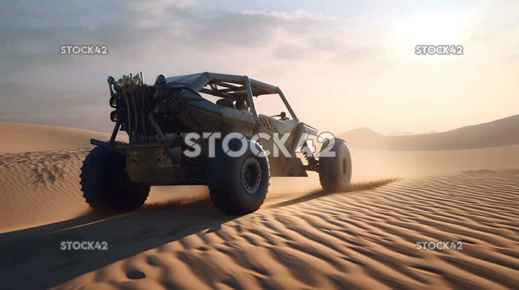 Buggy Sanddünen Wüste Hyperrealistisch