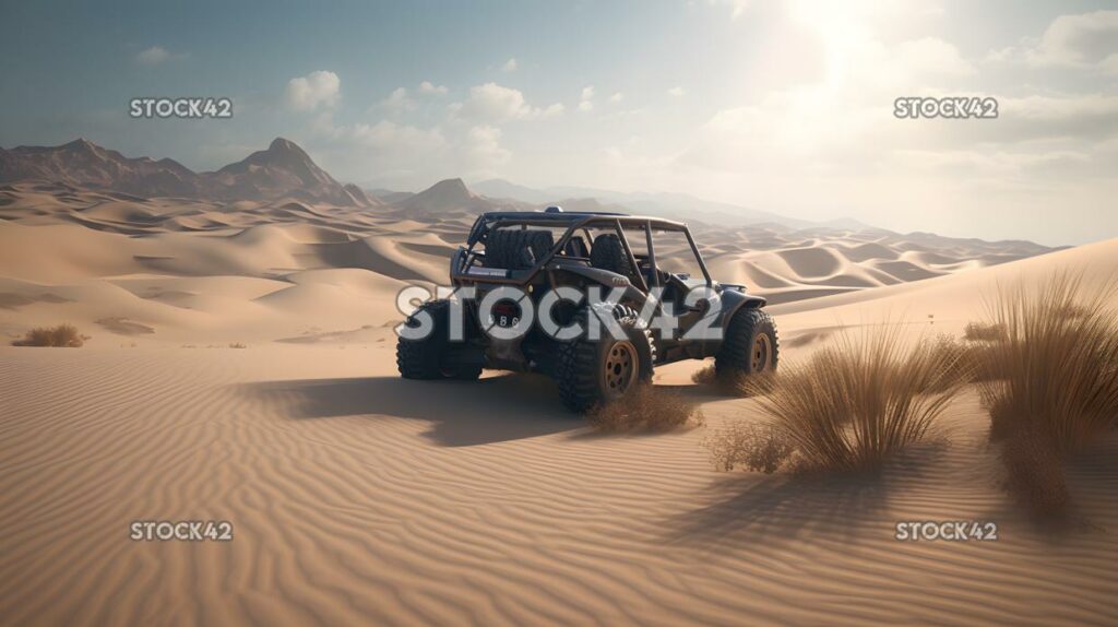 Buggy sand dunes desert Hyper-realistic two