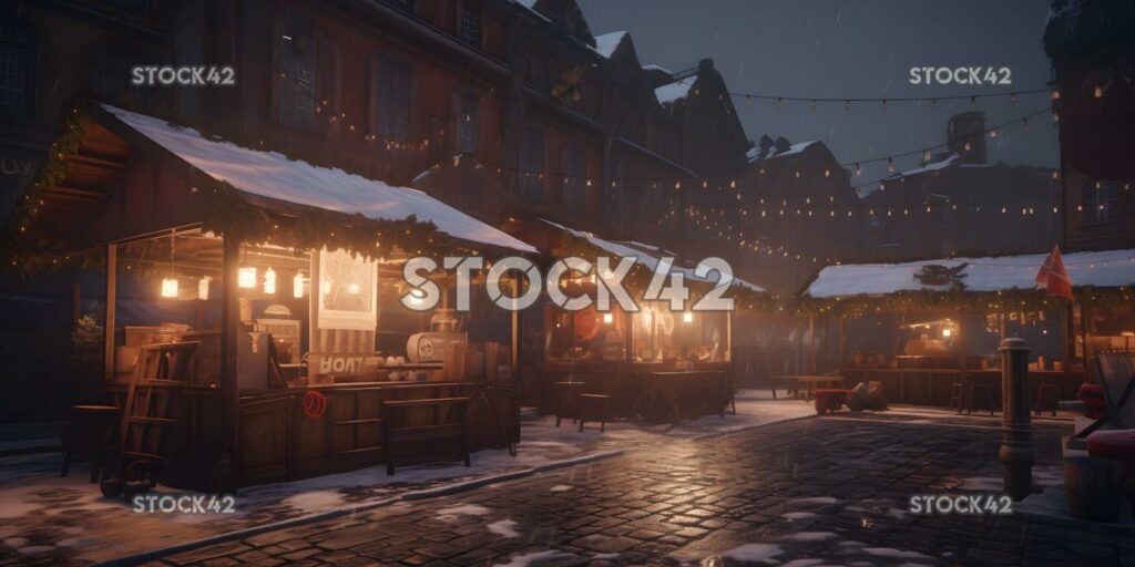 Christmas markets holiday treats festive lights cinematic