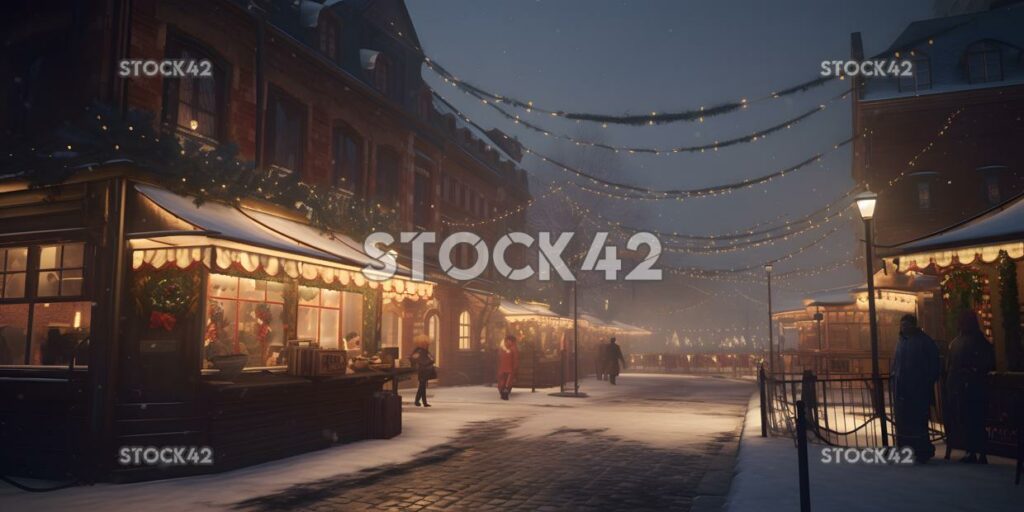 Christmas markets holiday treats festive lights cinematic one