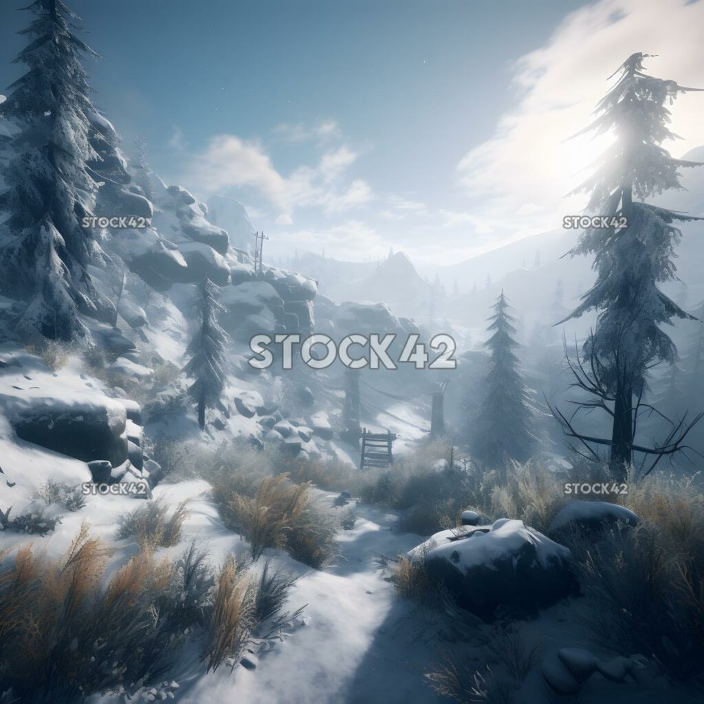 Console Gaming adventure game create a snow-covered lands