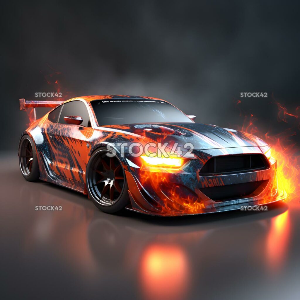 Console Gaming racing game design a custom car with flame two