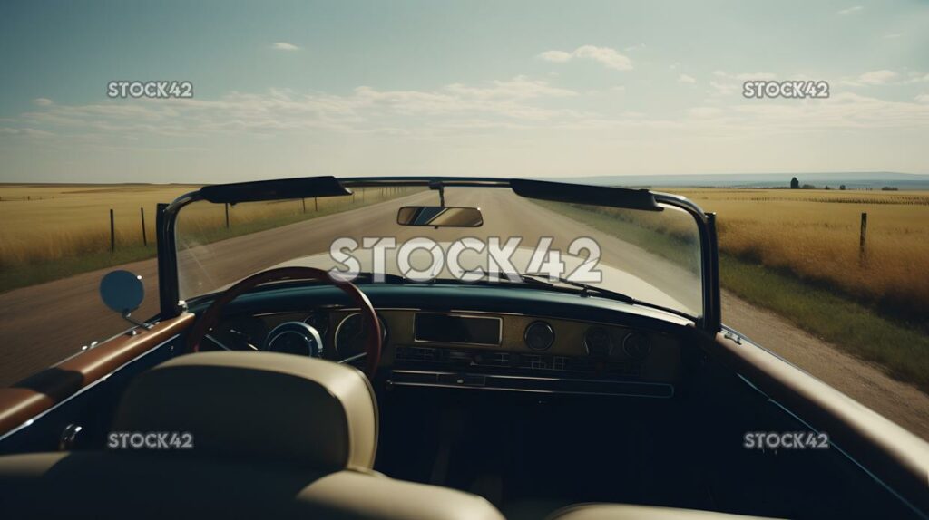 Cabrio Sunny Day Open Road Cinematic One